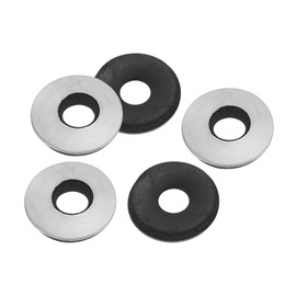 PATIKIL 1/4"x5/8" EPDM Bonded Sealing Washers, 50 Pieces 201 Stainless Steel Bonded Sealing Neoprene Rubber Washers Gasket for Marine Bolt Supply (#14x1/4")