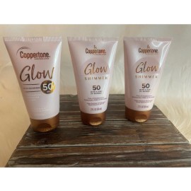 Coppertone NEW Coppertone Glow with Shimmer 50 SPF Sunscreen Lotion-LOT of 3