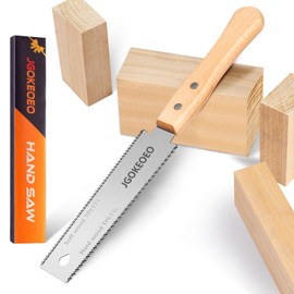 Japanese Hand Saw, 6 Inch Double Edge Flush Cut Saw, SK5 Double Flexible Blade 17/11 TPI Comfortable Hand Wood Handle, Precise and Lightweight Cutting, for Woodworking and Garden Trim