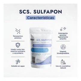 Scs Granular Tensoactivo Champú Sólido, Sodium Coco, Uso en cosmética natural, Hebbe 250g