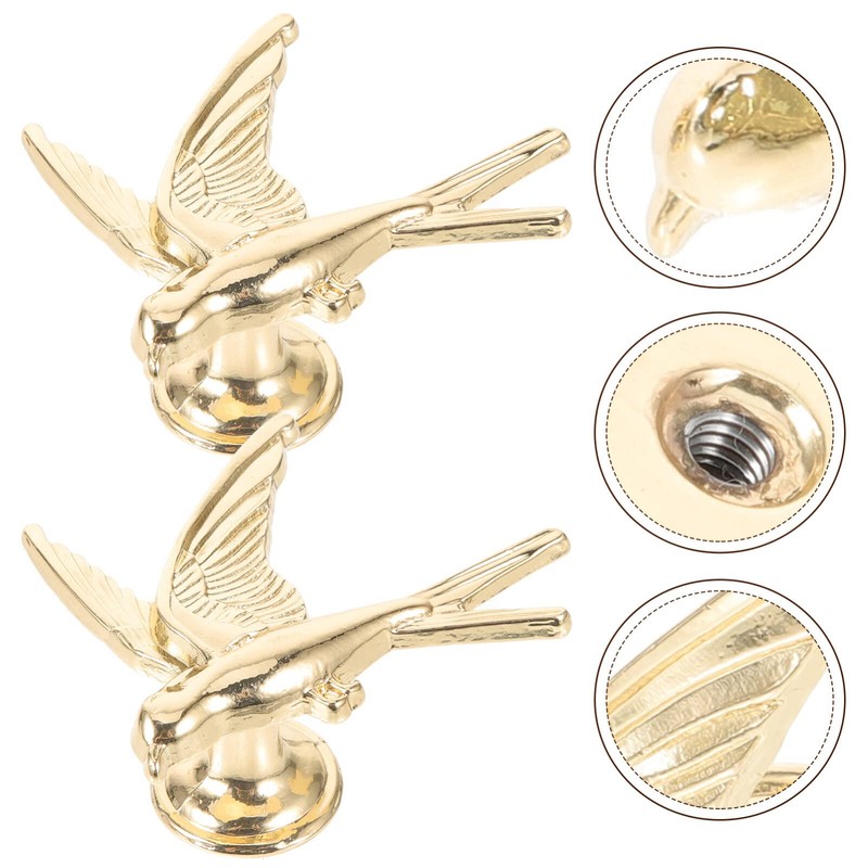 OSALADI Drawer Handle, 2 Pieces, Cabinet Knobs, Bird Door Handle,