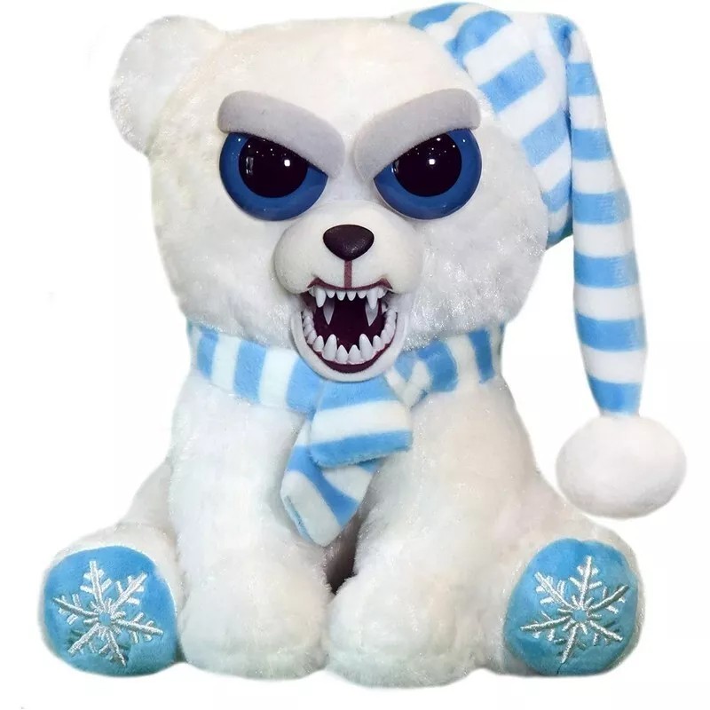 Feisty Pets Snowflake Polar Bear: Frankie Frostbite 8.5" Plush Stuffed