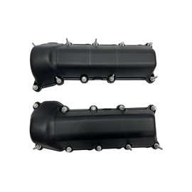 NITOYO Left and Right Side Engine Valve Cover with Gaskte and Bolts Compatible with 2002-2012 Dodge Ram 1500 Dakota Durango Nitro,Jeep Cherokee Commander 3.7L V6, Replace# 53021937AC 53021938AB