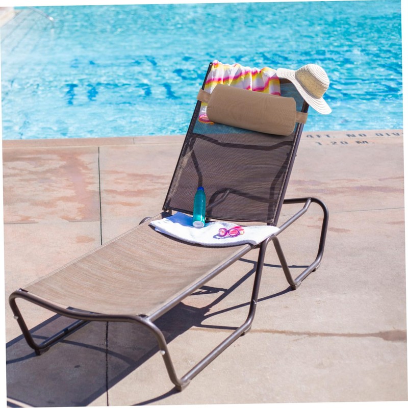 GRIRIW Sunbathing Lounger Pillow Beach Chair Pillow Neck Support Deck