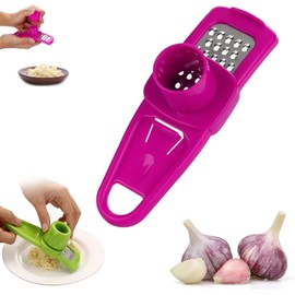 WinldMonmo Red Hand Garlic Grinder-Small Hand Grinder for Garlic, 2024 New Hand Press Garlic Chopper, Hand Pepper Grinder, Garlic Press Hand Specialty Tools Kitchen and Dining, 1