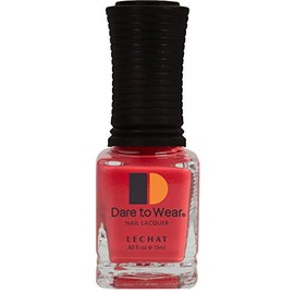 LECHAT Dare to Wear Lacquer, Fiery Begonia, 0.5 Fluid Ounce