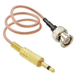 CablesOnline, 2ft. BNC Male to 3.5mm (1/8") TS Male 50-Ohm RG316 Coax Low Loss Jumper RF Cable, RF-B3102