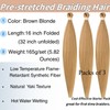 Brown Blonde Braiding Hair Pre stretched Box Braiding Hair Extensions