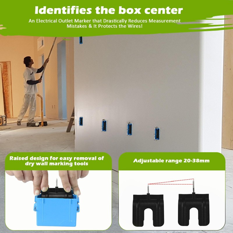 5Pack Drywall Outlet Marker,Installation Easy Drywall Marking Tool for Electrical