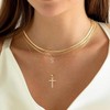TASISO Layered Gold Necklaces for Women Tiny Initial Necklaces 14K