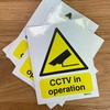 Pack of 4 CCTV camera in operation warning Sign, 5cm