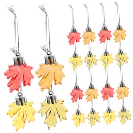 LIFKOME 24pcs Maple Leaf Ornaments for Thanksgiving Handmade Hanging Pendants Fall Decor for Home Party Table and Seasonal Displays