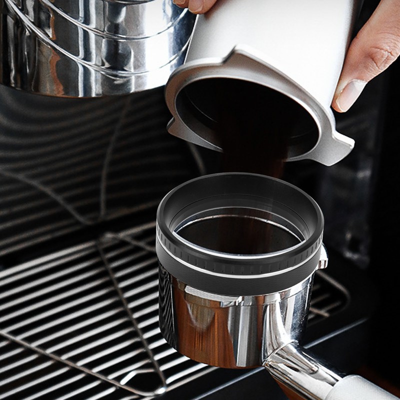 Coffee Magnetic Dosing Funnel Aluminum Alloy Anti Flying Coffee Powder