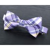 Spring Notion Men's Tartan Plaid Woven Bow Tie Lilac