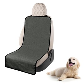 Kaket Waterproof Front Car Seat Cover for Dogs, Dog Car Seat Cover Front Nonslip, Scratch-Proof Pet Car Seat Protector for all Cars Trucks SUVs (Grey)