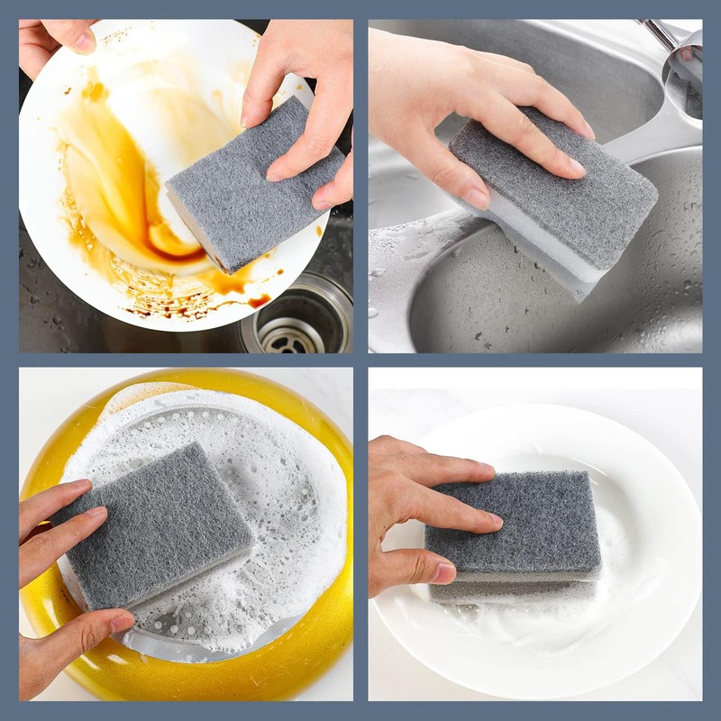Kitchen Sponges 20 Pcs Sponges Dishwashing Non-Scratch Kitchen Sponges Biodegradable