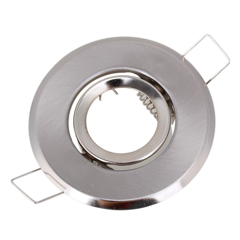 2 Pcs MR11 Downlight Fitting Gimble Satin Chrome with Lamp