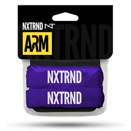 Nxtrnd Bicep Bands for Football, Slim Arm Sweat Bands, Sold as a Pair (Purple) One Size Fits Most