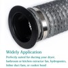 Duct Connector Flange 8"(7.56 Inch) Black Plastic Straight Dryer Vent
