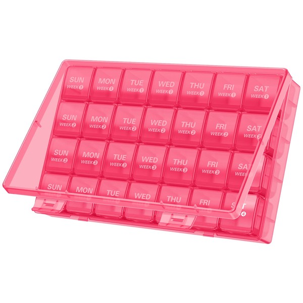 TookMag Monthly Pill Organizer 28 Day Pill Box, Travel Medicine