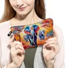 Livel lhood Ethnic Elephant Makeup Bag Cute Small Organizer Zipper