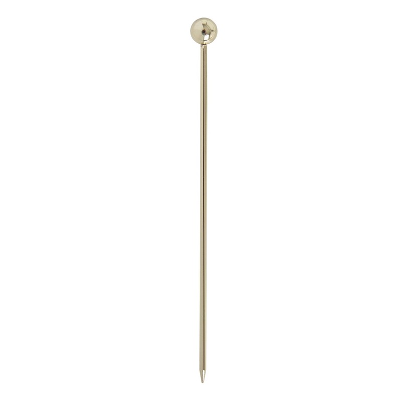 Beaumont Ball Garnish Cocktail Pick Gold Plated (Pack of 10)