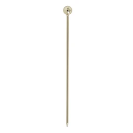 Beaumont Ball Garnish Cocktail Pick Gold Plated (Pack of 10) - Reusable Stainless Steel Toothpicks CZ589