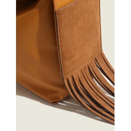 Suede Bucket Bags for Women Slouchy Hobo Bags for Women Retro Satchel Tote Bag Suede Handbag Crossbody Bag for Travel Work