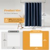 BTTN Long Fabric Shower Curtain - 72x80 Inch Linen Textured