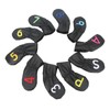 10Pcs Golf Head Cover Club Headcover Waterproof PU Elastic Closing