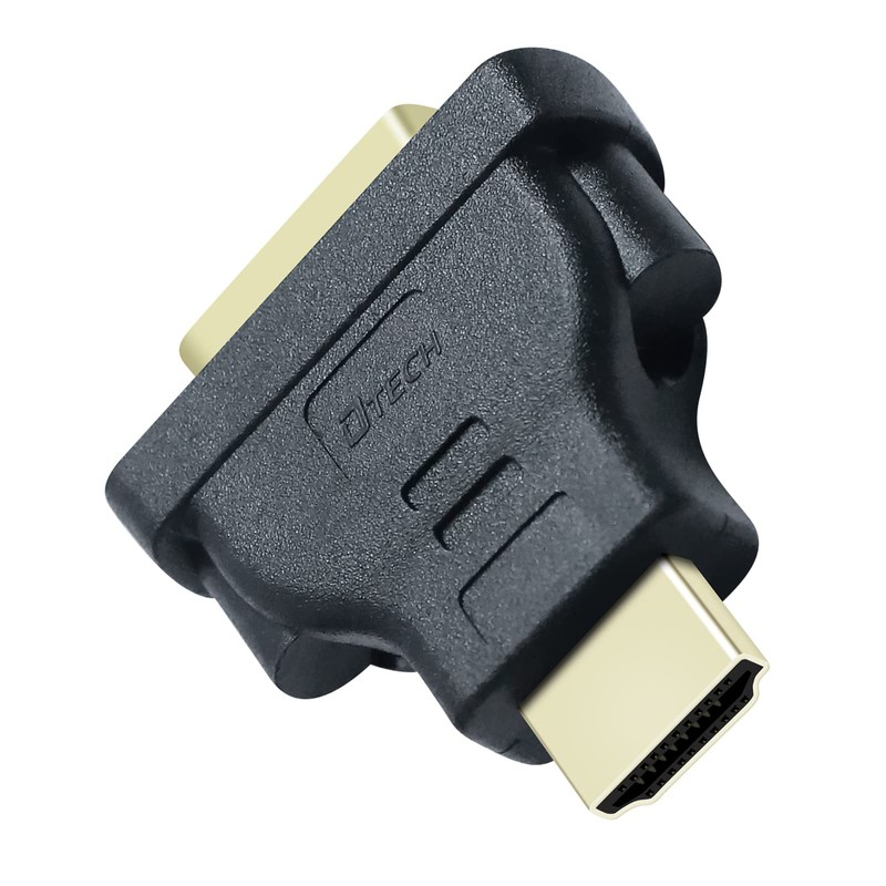 DTECH DVI Female to HDMI Male Adapter Bi-directional DVI-I 24+5