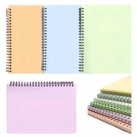 Ai-OUMLEEF 4 Pack A5 Spiral Notebook,160 Pages/80 Sheets Note Pad, Assorted Colors Line Journal, for Travel School and Office(purple+ azure+ yellow +green)