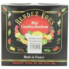 Rendez Vous, French Mini Candies, Wild Berry, 1.5 oz (Pack of 12)