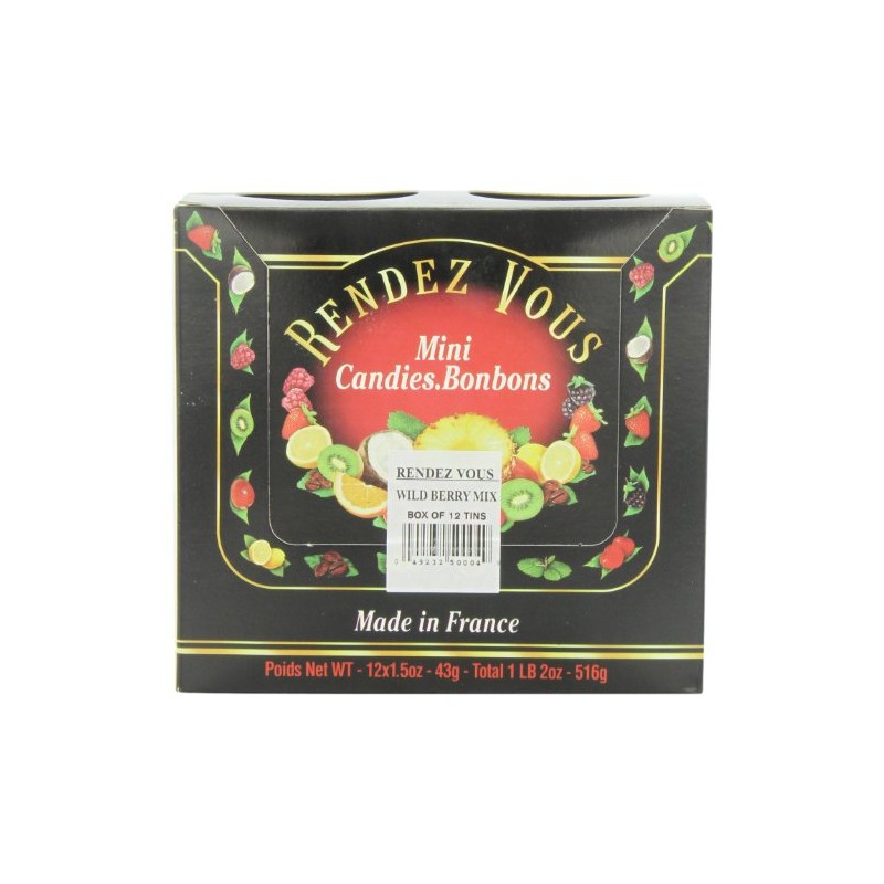 Rendez Vous, French Mini Candies, Wild Berry, 1.5 oz (Pack