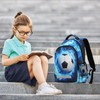 WEVIBOFU Blue Soccer Flame Football Fire Backpack for Boys Girls