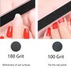 21 Pcs Nail File 100/180 Grit Nail Files,Black Double Sided