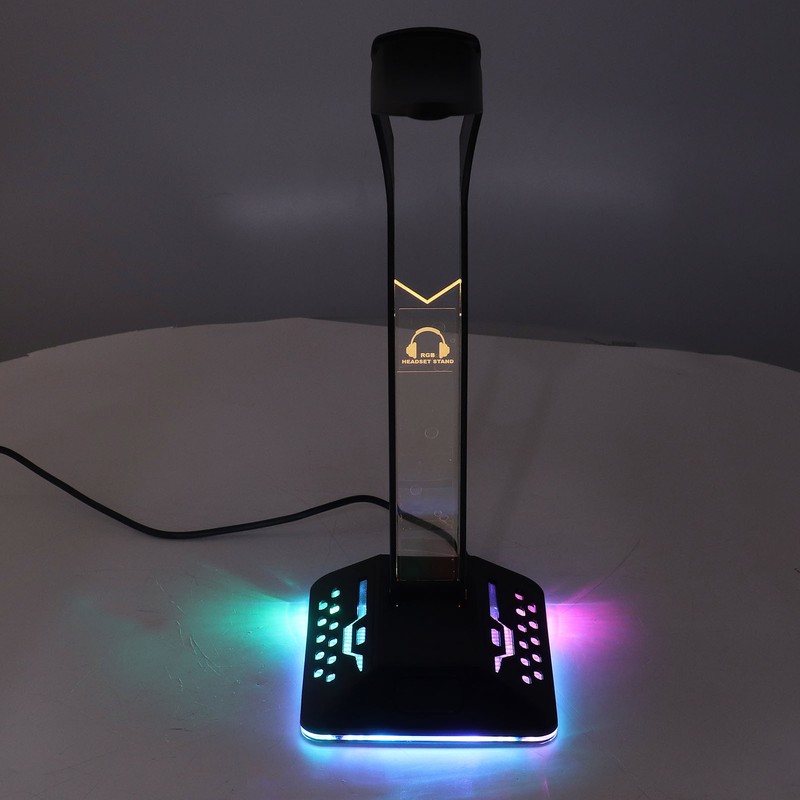 RGB Headphone Stand 2 USB Ports Multifunction Gaming Headset Holder