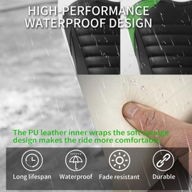 WOOGA Motorcycle Accessories Soft Seat Pads for Ka&wa&sa&ki Z400 Ninja 400 Z 400 Accessories 2018-2025 Seat Cushion Pad Thicken Front Rider Seat Rear Passenger Pillion Seat(Front-Black)