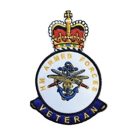HM Armed Forces Veteran Patch (3 Inch) British Military Embroidered Iron/Sew-on Badge DIY Gift Patches