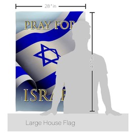 Pray for Israel Flag Bandera de Israeli Eagle Pole Set Home Banner Room Wall Art Patio Porch Lawn Garden Flag Stand Holder Outdoor Tapestry Grandma Gifts House Decor Jewish Decorations Made in USA