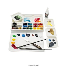 Acryl-A-Miser Artist Airtight Acrylic Palette for Saving Paint - Leak Proof, Multi Purpose, 21 Compartments