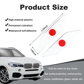 Wevdn 2 PCS 3D Tricolor Flag Emblem, Car Exterior Emblem Badge Sticker Decal, Vehicle Fender Bumper Decals, 3D Aluminum Declaration Badge for All Models, Universal Car Accessories (Japan)