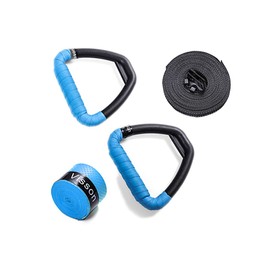 Rimikuru Ring Training Exercise Ring, Self Weight Training, Large Pectoral Muscles, Biceps, Abs, Back, Core Muscle Training Set (Blue x Black, 9.8 ft (3 m)