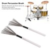 Drum Brush Steel Wire Maple Wooden Handle Percussion Tool Instrument