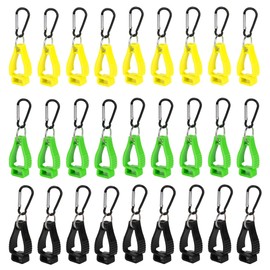 YEUIKERR 30 PCS Glove Clips for Work Glove Holders, Safety Clip Glove Keeper, Gloves Grabber Clips, Gloves Belt Clips for Worker Construction(Black,Yellow,Green)