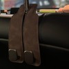 2pcs Car Headrest Hook,Car Hooks for Headrest，Leather Car Seat Headrest