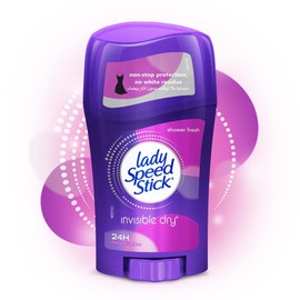 Lady Speed Stick Anti-Perspirant & Deodorant, Invisible Dry, Shower Fresh, 1.4 oz (39.6 g)