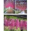 NatureMan 12Pack Artificial Wisteria Flowers Garland, 3.6 FT Silk Fake