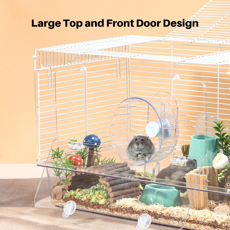 BUCATSTATE Hamster Cage with Acrylic Door Small Animal Cage and