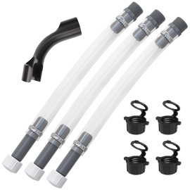 Seppicsa VP Gas Can Hose, 3 PCS Racing Fuel Jug Hose with 1 PCS Bender and 4 PCS Vent Caps Replacement for Jegs's Racing Fuel Jug 3/5/5.5 Gallon Gas Cans Motorsport Container